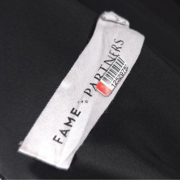 Fame & Partners Everly Button Front Black & Plaid Midi Dress Size 6 - Picture 7 of 16